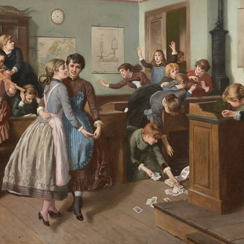 Ejemplo minimalista de cómo decorar una sala de clases para evitar distracciones